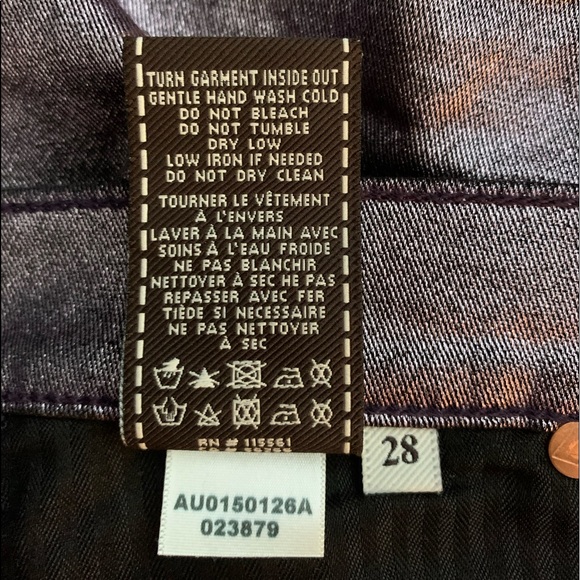 7 For All Mankind Purple Metallic Jeans - Picture 4 of 10